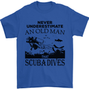 An Old Man That Scuba Dives Diver Dive Mens T-Shirt Cotton Gildan Royal Blue
