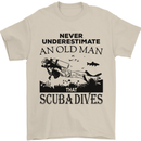 An Old Man That Scuba Dives Diver Dive Mens T-Shirt Cotton Gildan Sand
