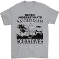 An Old Man That Scuba Dives Diver Dive Mens T-Shirt Cotton Gildan Sports Grey
