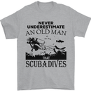 An Old Man That Scuba Dives Diver Dive Mens T-Shirt Cotton Gildan Sports Grey