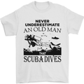 An Old Man That Scuba Dives Diver Dive Mens T-Shirt Cotton Gildan White