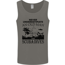 An Old Man That Scuba Dives Diver Dive Mens Vest Tank Top Charcoal