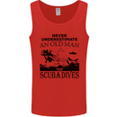 An Old Man That Scuba Dives Diver Dive Mens Vest Tank Top Red