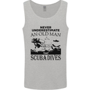 An Old Man That Scuba Dives Diver Dive Mens Vest Tank Top Sports Grey