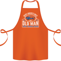 An Old Man That Scuba Dives Diver Diving Cotton Apron 100% Organic Orange