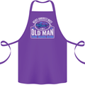An Old Man That Scuba Dives Diver Diving Cotton Apron 100% Organic Purple