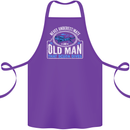 An Old Man That Scuba Dives Diver Diving Cotton Apron 100% Organic Purple