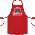 An Old Man That Scuba Dives Diver Diving Cotton Apron 100% Organic Red