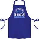 An Old Man That Scuba Dives Diver Diving Cotton Apron 100% Organic Royal Blue