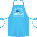 An Old Man That Scuba Dives Diver Diving Cotton Apron 100% Organic Turquoise
