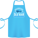 An Old Man That Scuba Dives Diver Diving Cotton Apron 100% Organic Turquoise