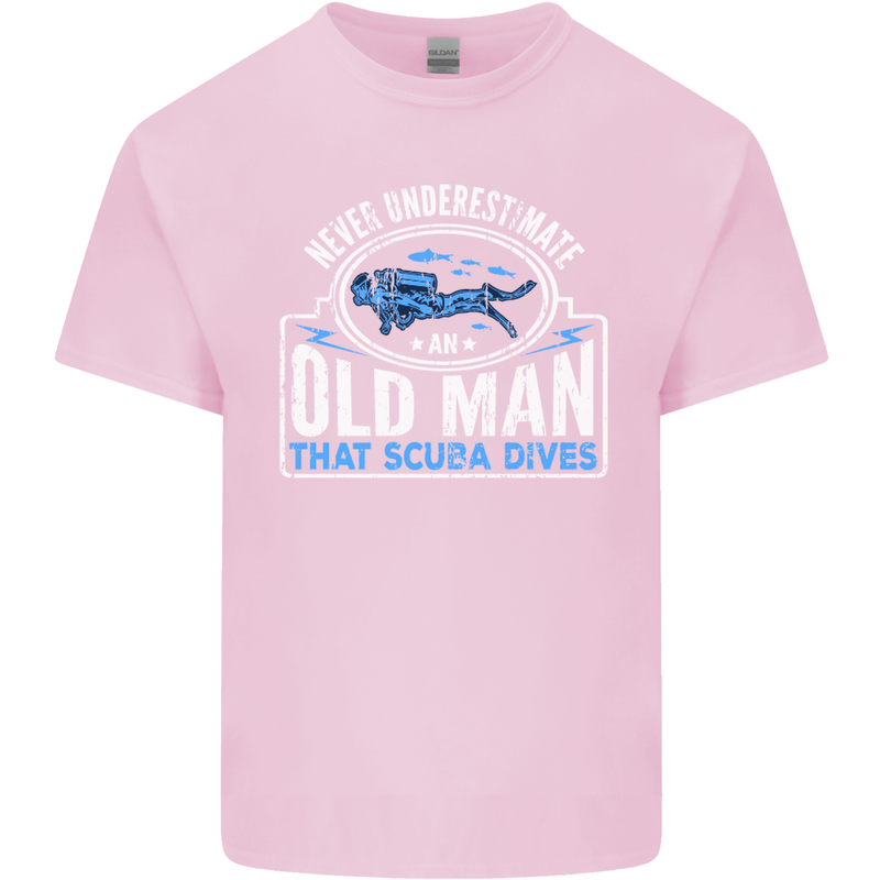 An Old Man That Scuba Dives Diver Diving Mens Cotton T-Shirt Tee Top Light Pink