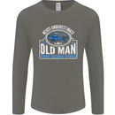 An Old Man That Scuba Dives Diver Diving Mens Long Sleeve T-Shirt Charcoal