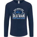 An Old Man That Scuba Dives Diver Diving Mens Long Sleeve T-Shirt Navy Blue