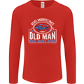 An Old Man That Scuba Dives Diver Diving Mens Long Sleeve T-Shirt Red