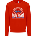 An Old Man That Scuba Dives Diver Diving Mens Sweatshirt Jumper Bright Red
