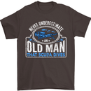 An Old Man That Scuba Dives Diver Diving Mens T-Shirt Cotton Gildan Dark Chocolate