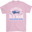 An Old Man That Scuba Dives Diver Diving Mens T-Shirt Cotton Gildan Light Pink