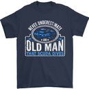 An Old Man That Scuba Dives Diver Diving Mens T-Shirt Cotton Gildan Navy Blue