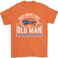 An Old Man That Scuba Dives Diver Diving Mens T-Shirt Cotton Gildan Orange