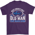 An Old Man That Scuba Dives Diver Diving Mens T-Shirt Cotton Gildan Purple