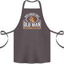 An Old Man With Boxing Gloves Funny Boxer Cotton Apron 100% Organic Dark Grey