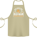 An Old Man With Boxing Gloves Funny Boxer Cotton Apron 100% Organic Khaki