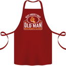 An Old Man With Boxing Gloves Funny Boxer Cotton Apron 100% Organic Maroon