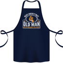 An Old Man With Boxing Gloves Funny Boxer Cotton Apron 100% Organic Navy Blue