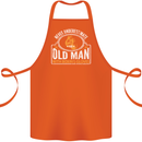 An Old Man With Boxing Gloves Funny Boxer Cotton Apron 100% Organic Orange