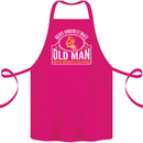 An Old Man With Boxing Gloves Funny Boxer Cotton Apron 100% Organic Pink