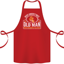 An Old Man With Boxing Gloves Funny Boxer Cotton Apron 100% Organic Red