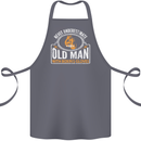 An Old Man With Boxing Gloves Funny Boxer Cotton Apron 100% Organic Steel