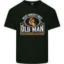 An Old Man With Boxing Gloves Funny Boxer Mens Cotton T-Shirt Tee Top Black