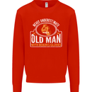 An Old Man With Boxing Gloves Funny Boxer Mens Sweatshirt Jumper Bright Red
