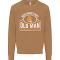 An Old Man With Boxing Gloves Funny Boxer Mens Sweatshirt Jumper Caramel Latte