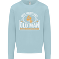 An Old Man With Boxing Gloves Funny Boxer Mens Sweatshirt Jumper Light Blue