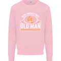 An Old Man With Boxing Gloves Funny Boxer Mens Sweatshirt Jumper Light Pink