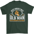 An Old Man With Boxing Gloves Funny Boxer Mens T-Shirt Cotton Gildan Forest Green