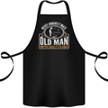 An Old Man With Golf Clubs Funny Golfing Cotton Apron 100% Organic Black