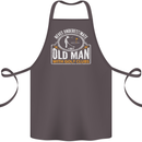 An Old Man With Golf Clubs Funny Golfing Cotton Apron 100% Organic Dark Grey