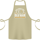 An Old Man With Golf Clubs Funny Golfing Cotton Apron 100% Organic Khaki