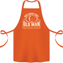 An Old Man With Golf Clubs Funny Golfing Cotton Apron 100% Organic Orange