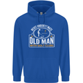 An Old Man With Golf Clubs Funny Golfing Mens 80% Cotton Hoodie Royal Blue
