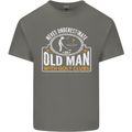 An Old Man With Golf Clubs Funny Golfing Mens Cotton T-Shirt Tee Top Charcoal