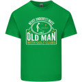 An Old Man With Golf Clubs Funny Golfing Mens Cotton T-Shirt Tee Top Irish Green