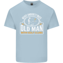 An Old Man With Golf Clubs Funny Golfing Mens Cotton T-Shirt Tee Top Light Blue