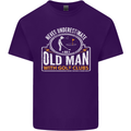 An Old Man With Golf Clubs Funny Golfing Mens Cotton T-Shirt Tee Top Purple