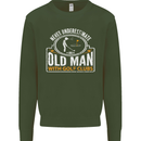 An Old Man With Golf Clubs Funny Golfing Mens Sweatshirt Jumper Forest Green
