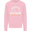 An Old Man With Golf Clubs Funny Golfing Mens Sweatshirt Jumper Light Pink